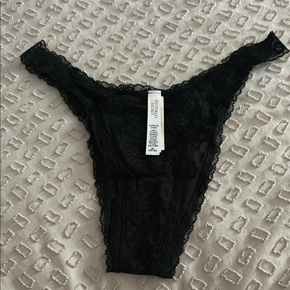 Victoria's Secret Black Lace Thong